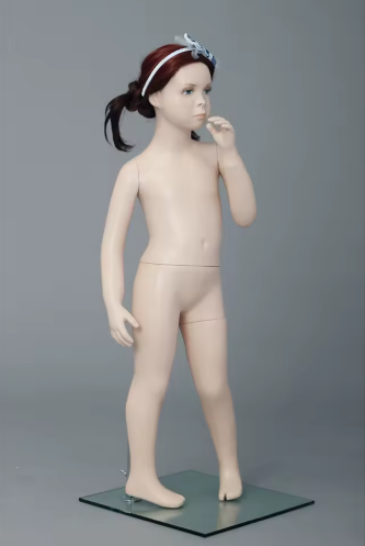 Kids Real Face Mannequin Girl Standing Pose 24198