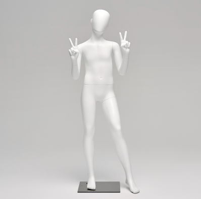 Kids Peace Pose Mannequin White 24203