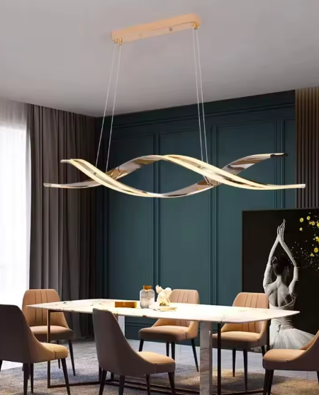 モダン LEDウェーブペンダントライト ロング3407