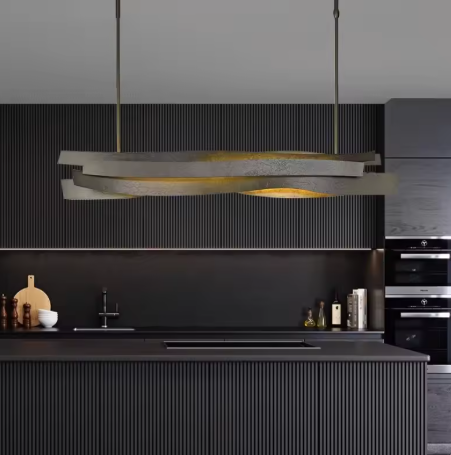 ロング LEDウェーブペンダントライト モダンデザイン`3408