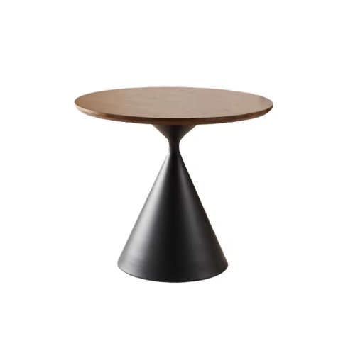 木製ラウンドダイニングテーブル スチール脚 2511