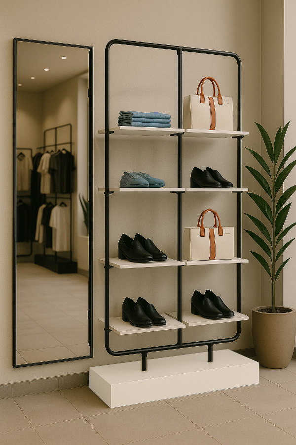 Modern boutique display rack 122