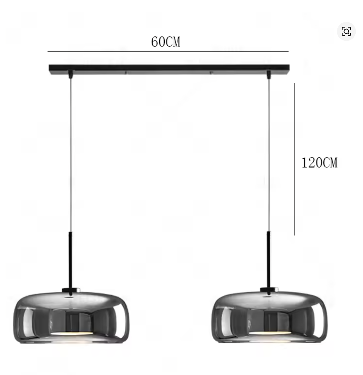 ブラックシリンダー型ペンダントライト2灯セット｜コード長さが異なるアシンメトリーデザイン