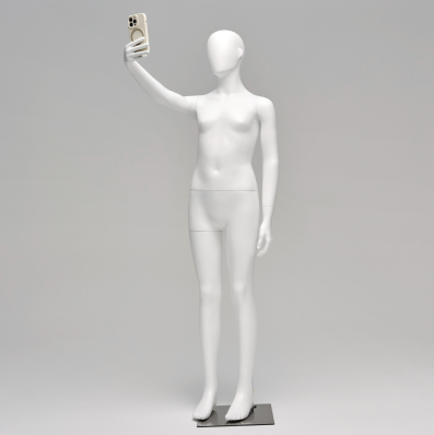 Kids Selfie Pose Mannequin White 24201