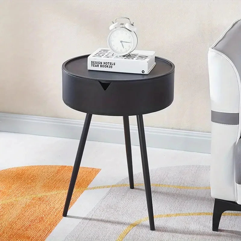 Nordic bedside table with modern metal legs 2708