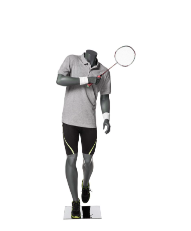 バドミントン 男性スポーツマネキン ウォークポーズ ウェア着用