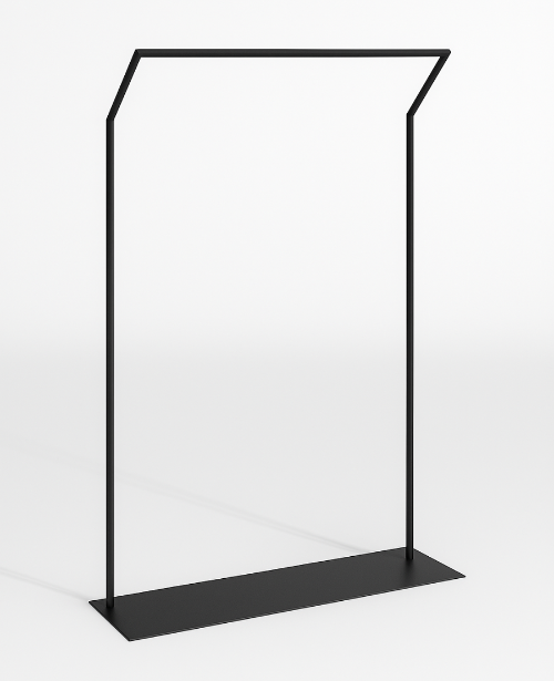 シンプルなブラックハンガーラック単体の商品画像