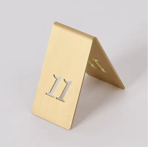 真鍮調仕上げ テーブルナンバー 卓上スタンド