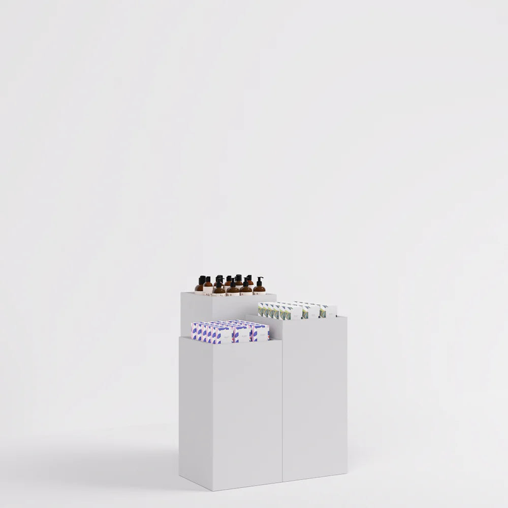 1/18、3台展示可・光沢幾何学・ディスプレーBOX / 2色LED36灯