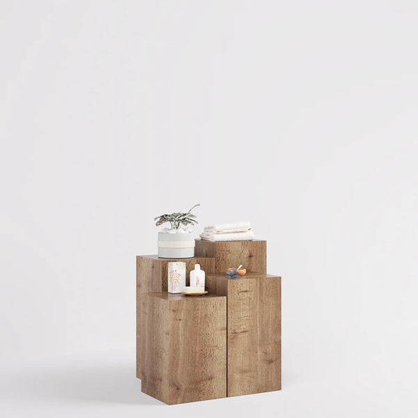 木製ディスプレイキューブステージ ウッド (W400)