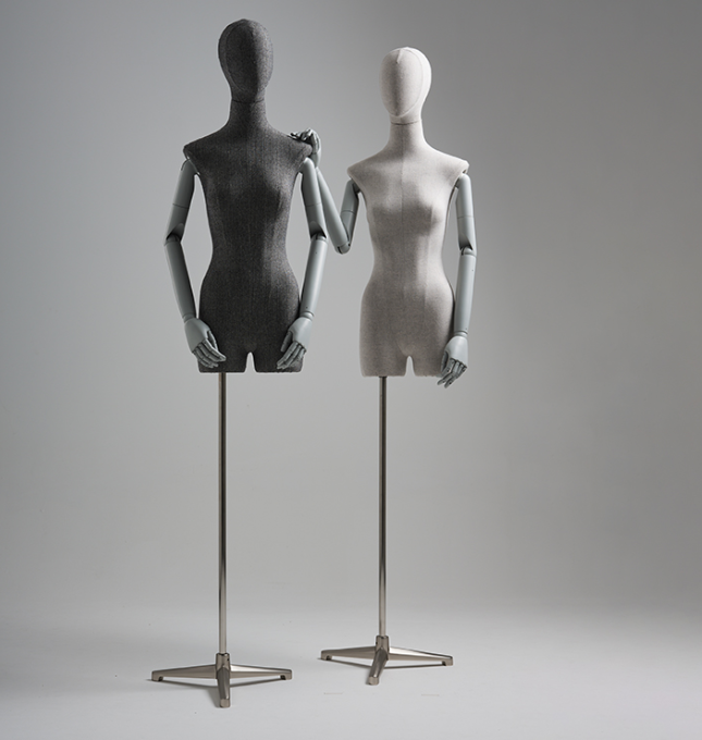 女性用トルソーマネキン・ファブリック素材・洋服展示用