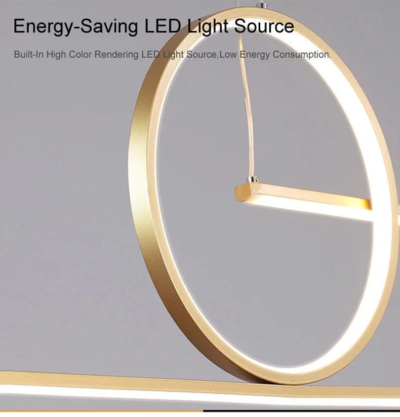 省エネLED光源を使用したゴールド直線型LEDペンダントライト