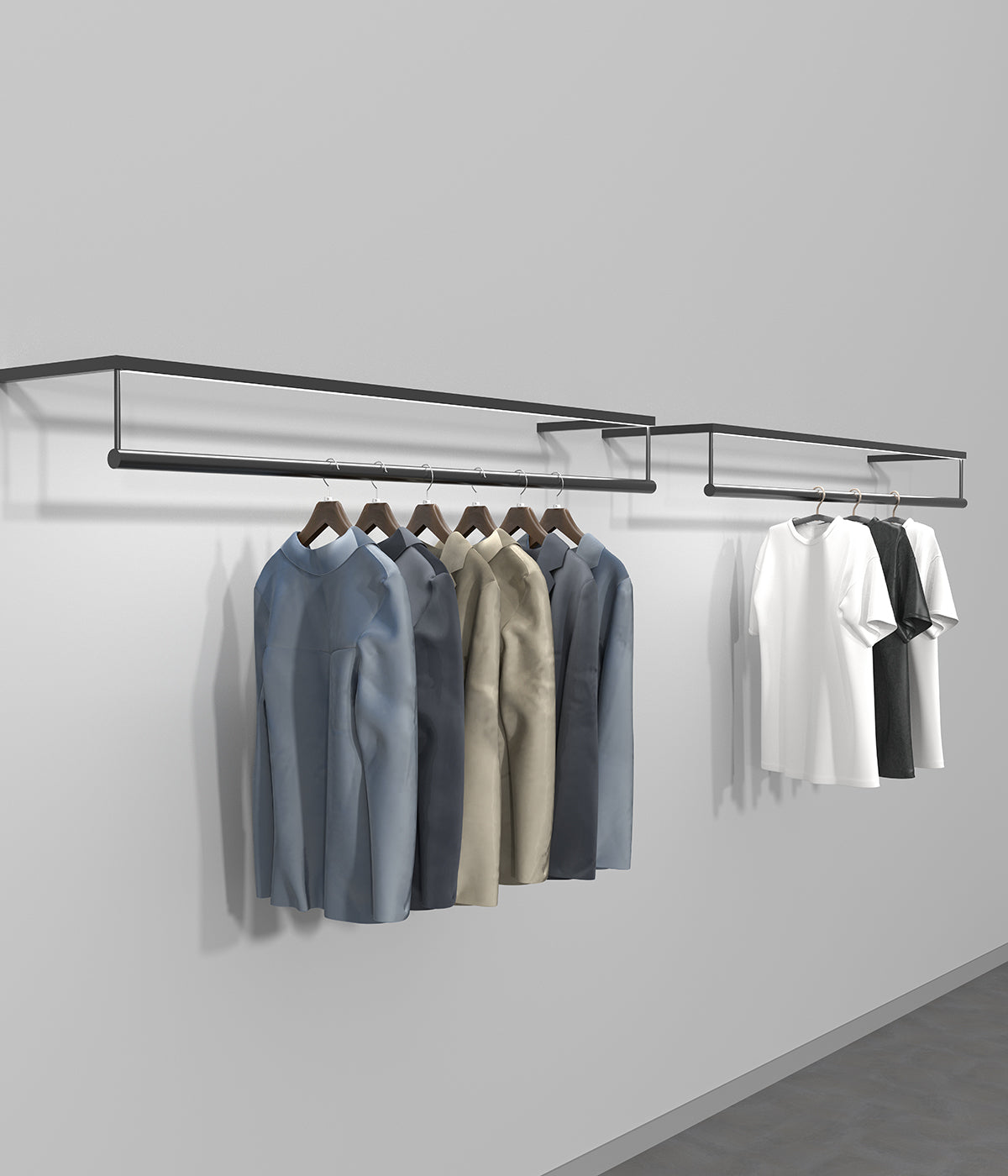 店舗用 壁付け ハンガーラック 1011| ハンガーラック | WEONE