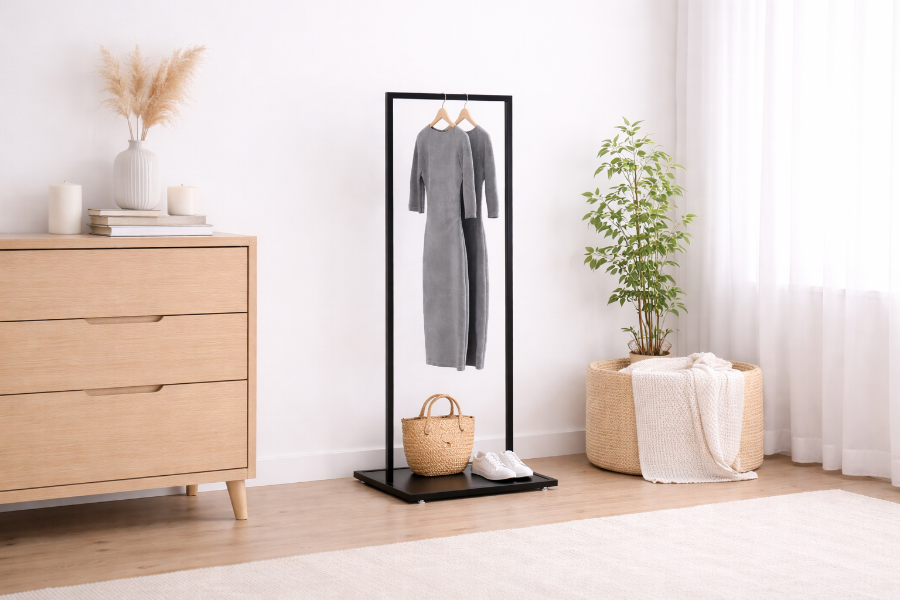 LUNA ハンガーラック113ブラック(W120) | アパレル用店舗什器 LUNA ハンガーラック113ブラック(W120) | アパレル用店舗什器