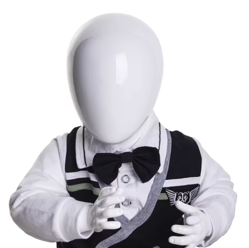 キッズマネキン上半身ディテール・高品質仕上げ