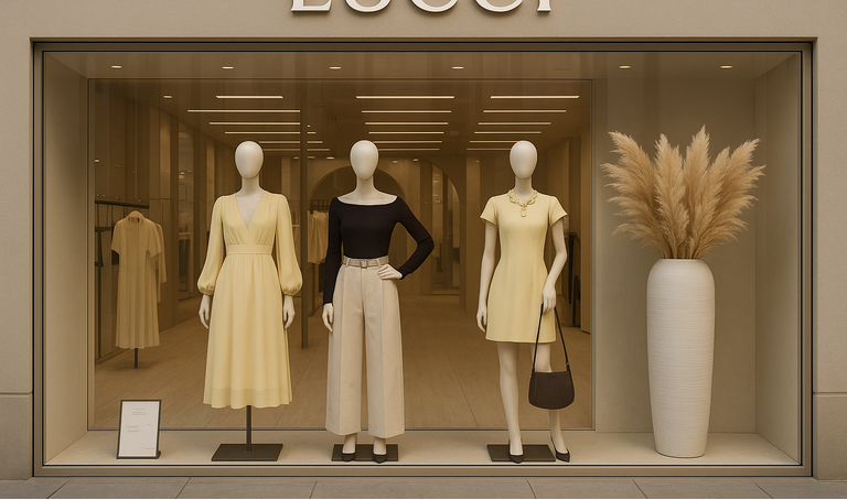 アパレル店舗のディスプレイに使用されるマネキン什器