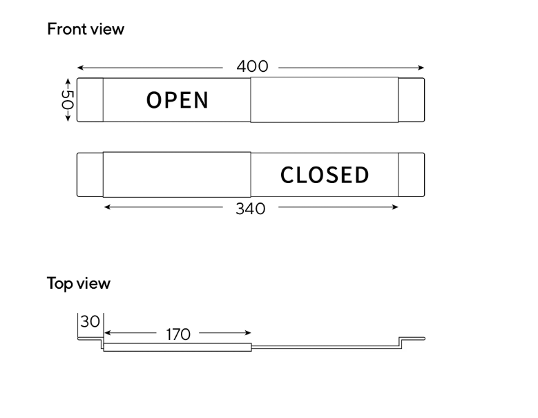 スライド式 CLOSED ドアサイン-1