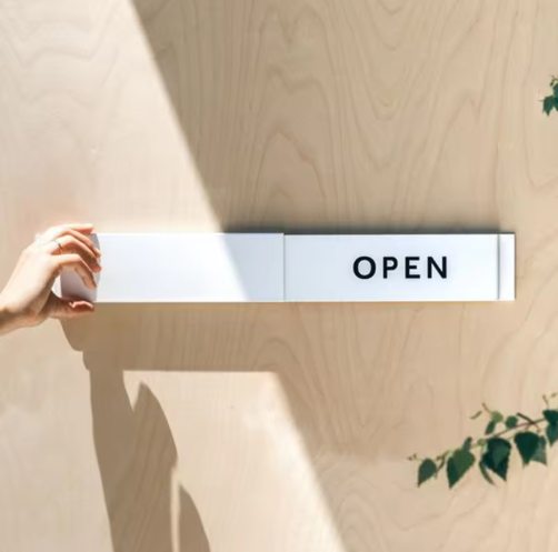 手で操作する スライド式 OPEN CLOSED サイン