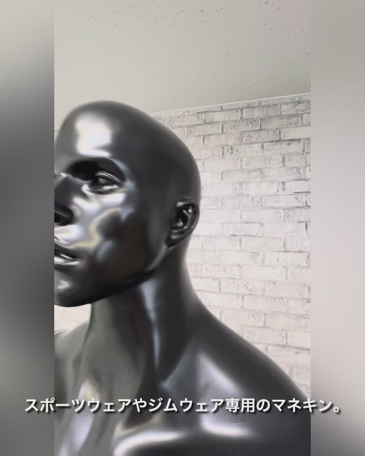 男性マネキンの顔部クローズアップ｜リアルな筋肉造形モデル