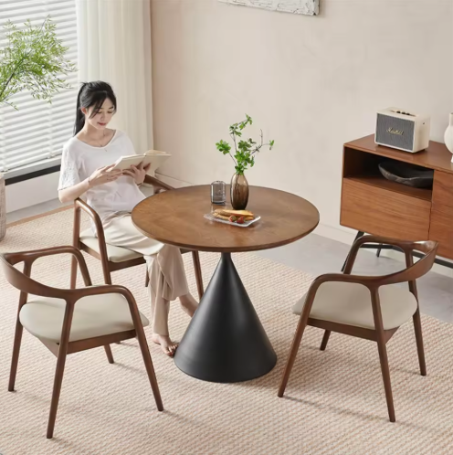 ラウンドテーブルとチェアセット ナチュラルモダンデザイン カフェ・ラウンジ向けインテリア家具