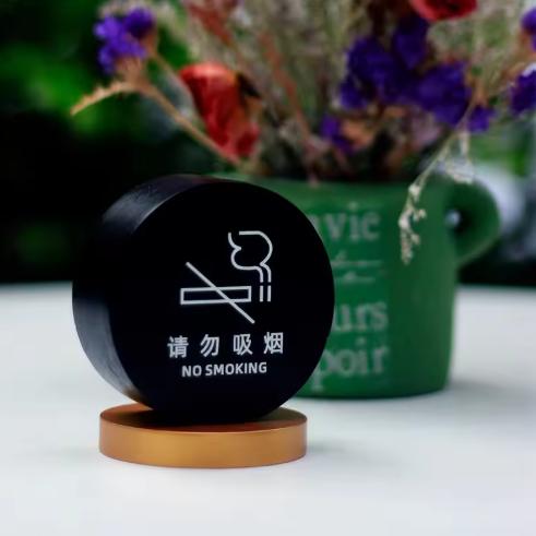 丸型 卓上サイン NO SMOKING カフェ用-2
