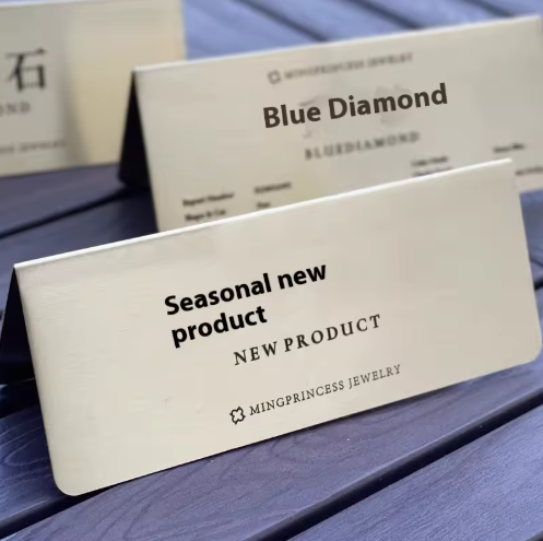 店舗ディスプレイ用 真鍮 卓上サイン