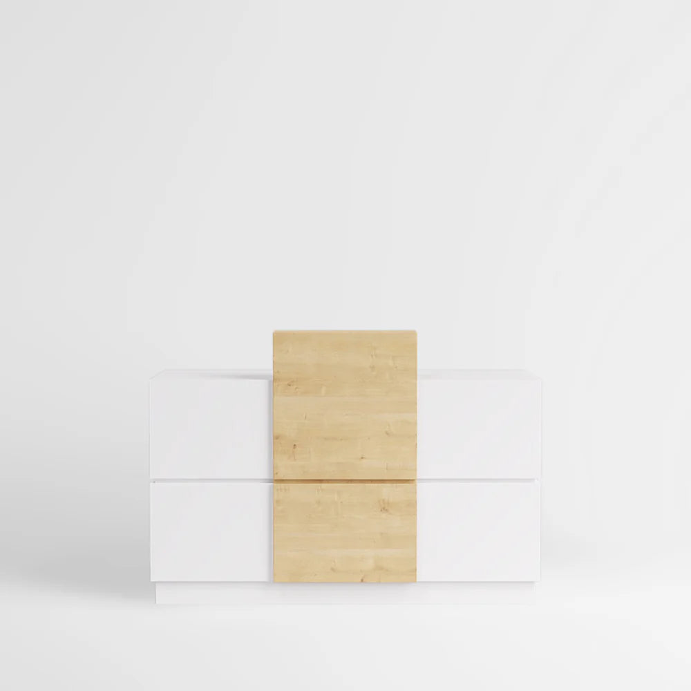 クラシックデザインのホワイト店舗カウンター